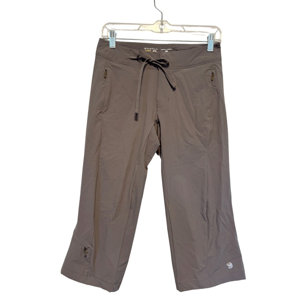 Mountain Hardwear Dynama Capri Pants Grey Brown Hiking Outdoor Bottoms Womens 4
